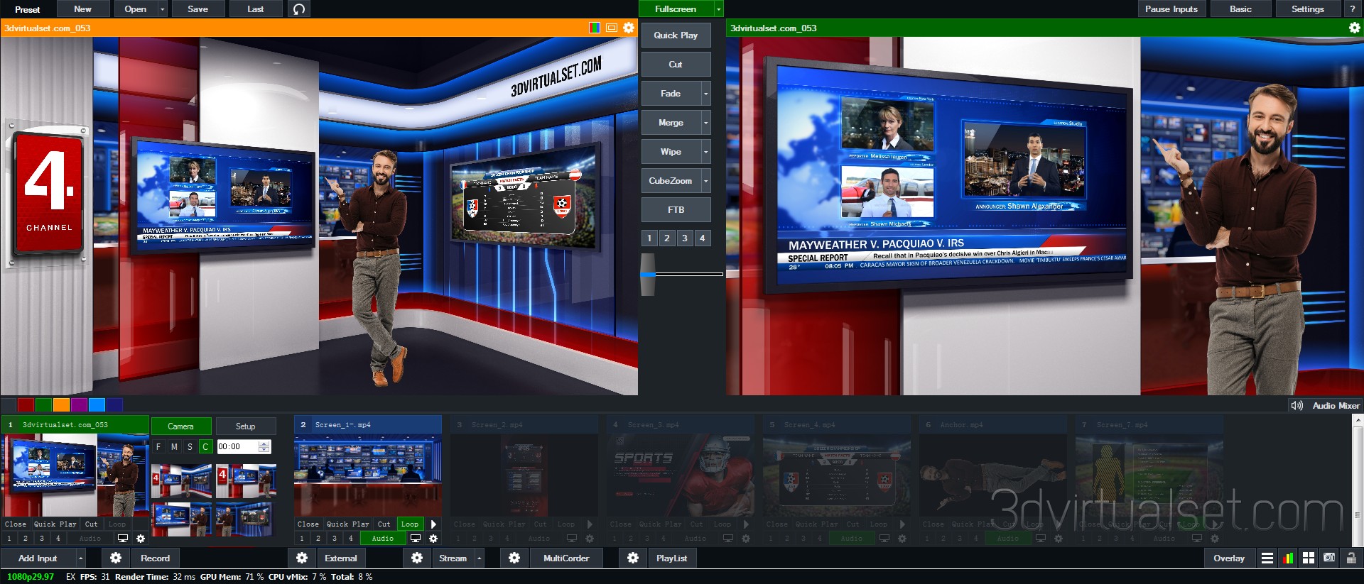 Virtual Set 053A for vMix VirtualSets Templates